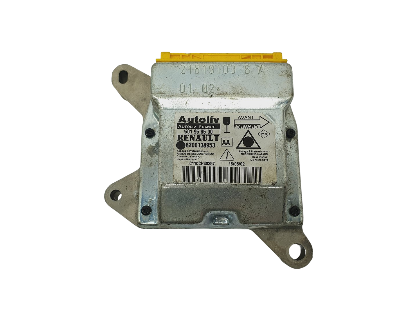 Steuergerät 8200138953 601958500 Renault Autoliv main product photo
