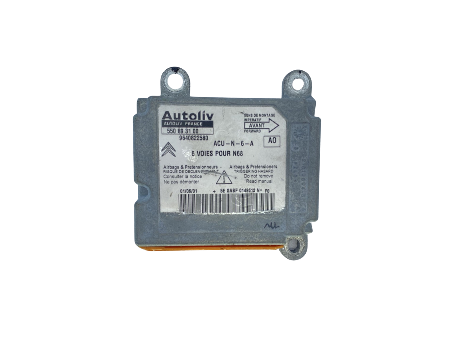 Steuergerät 550893100 9640822580 PSA Autoliv 58379 main product photo