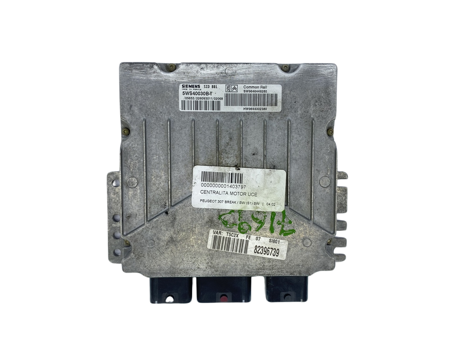 Steuergerät 5WS40030B-T 9646449280 9644302380 SID801 PSA Siemens 62572 main product photo