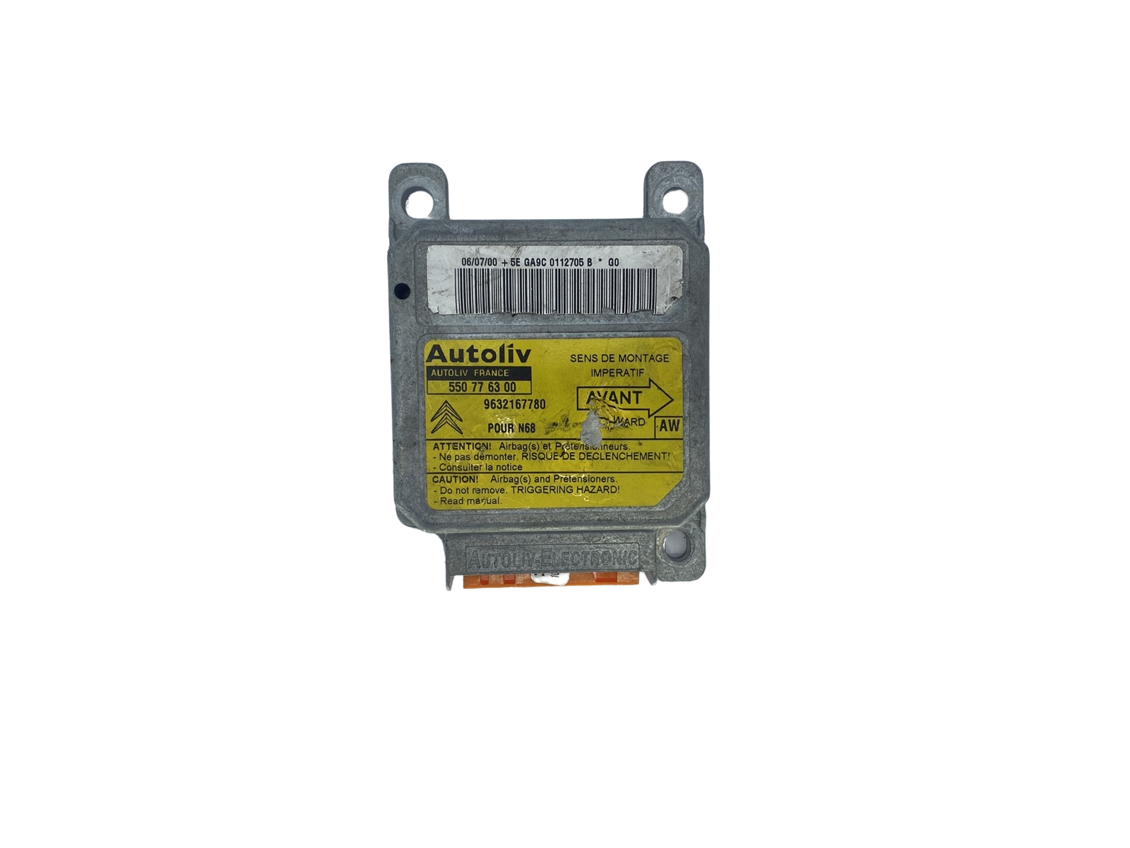 Steuergerät 9632167780 550776300 PSA Autoliv main product photo