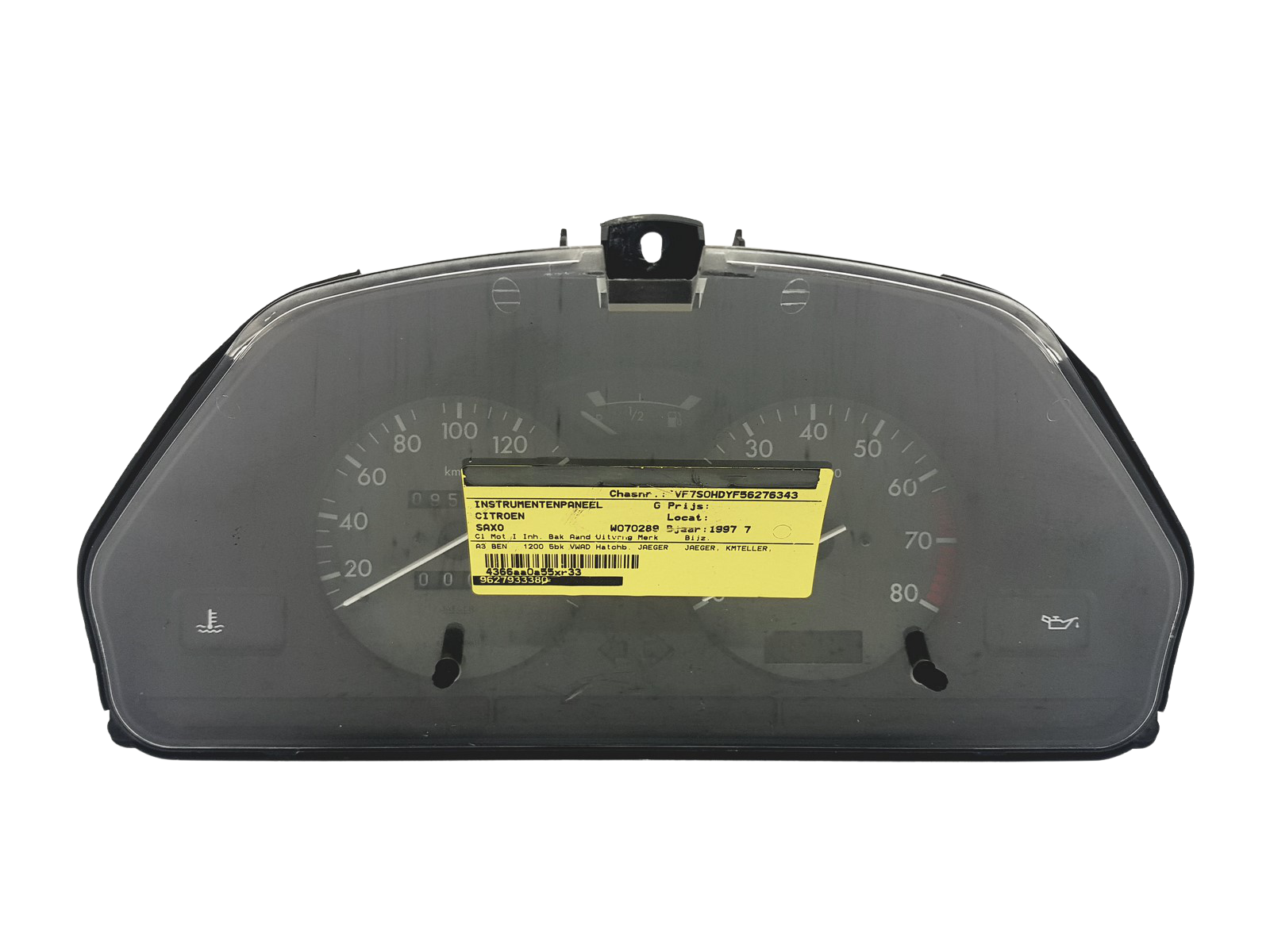 Tacho Kombiinstrument Citroen Saxo 9627933380 09028029907 49173 main product photo