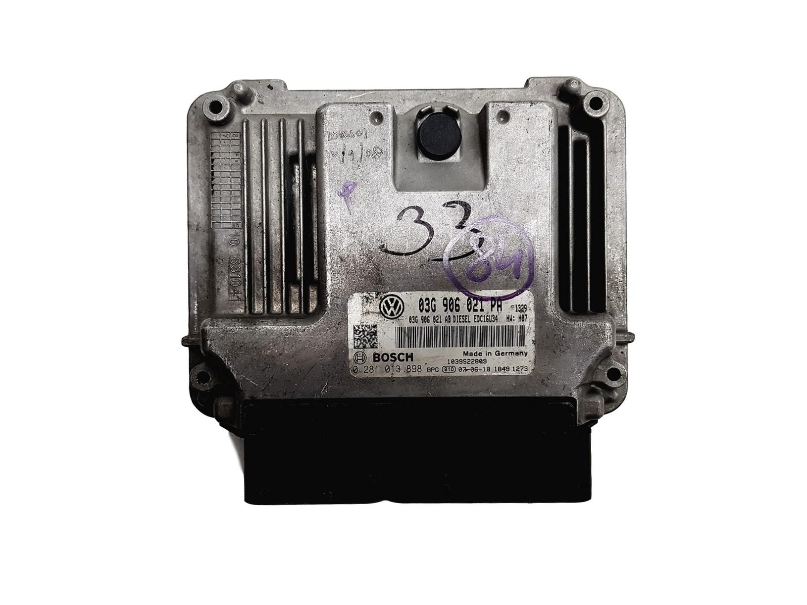 Steuergerät 03G906021PA 0281013898 VW Bosch main product photo