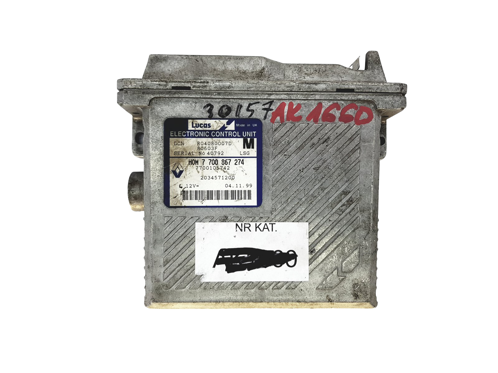 Steuergerät 7700867274 R04080007D 7700105742 Renault Lucas 22673 main product photo