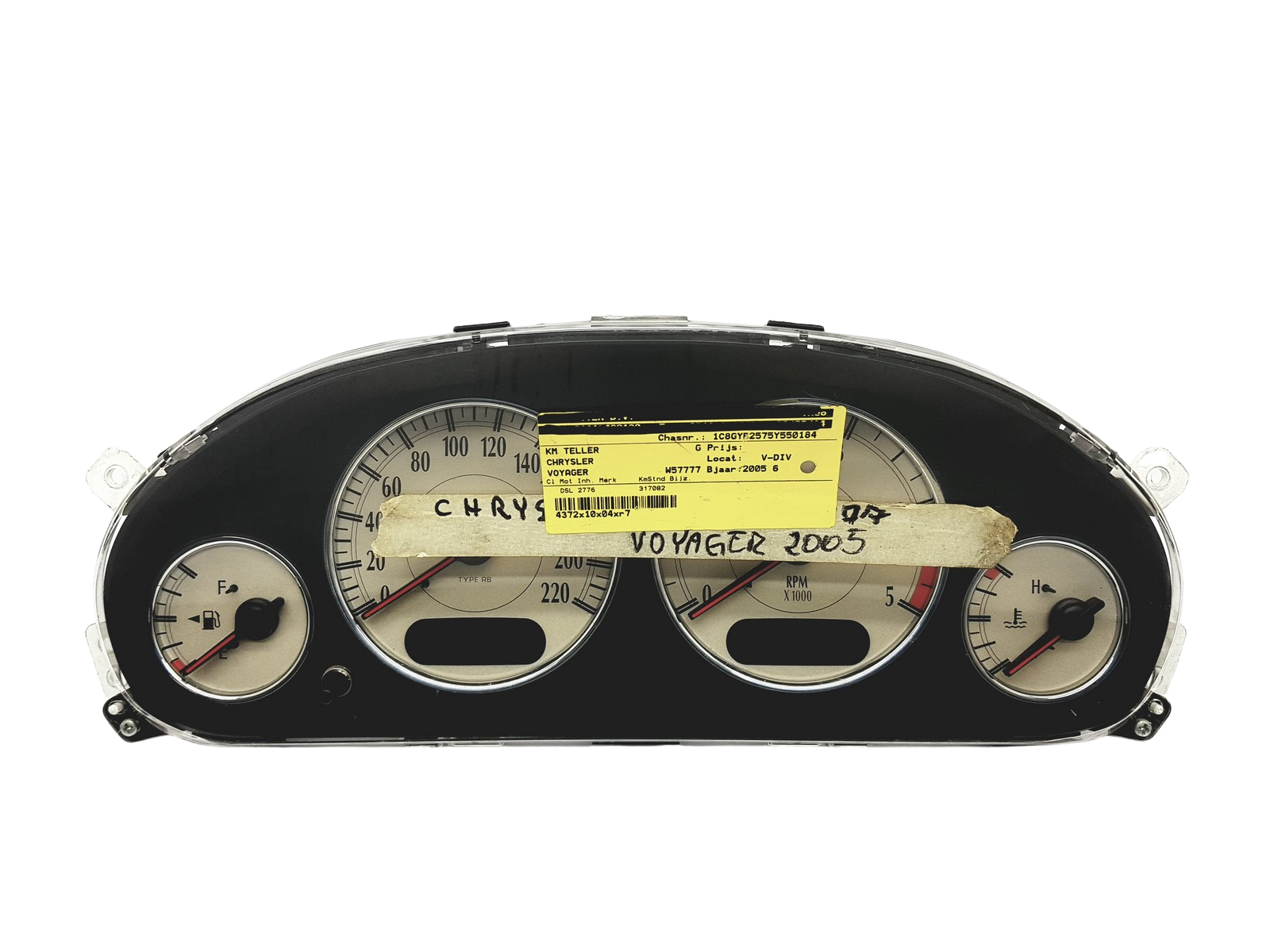 Tacho Kombiinstrument Chrysler Voyager P05082826AH 52289 main product photo