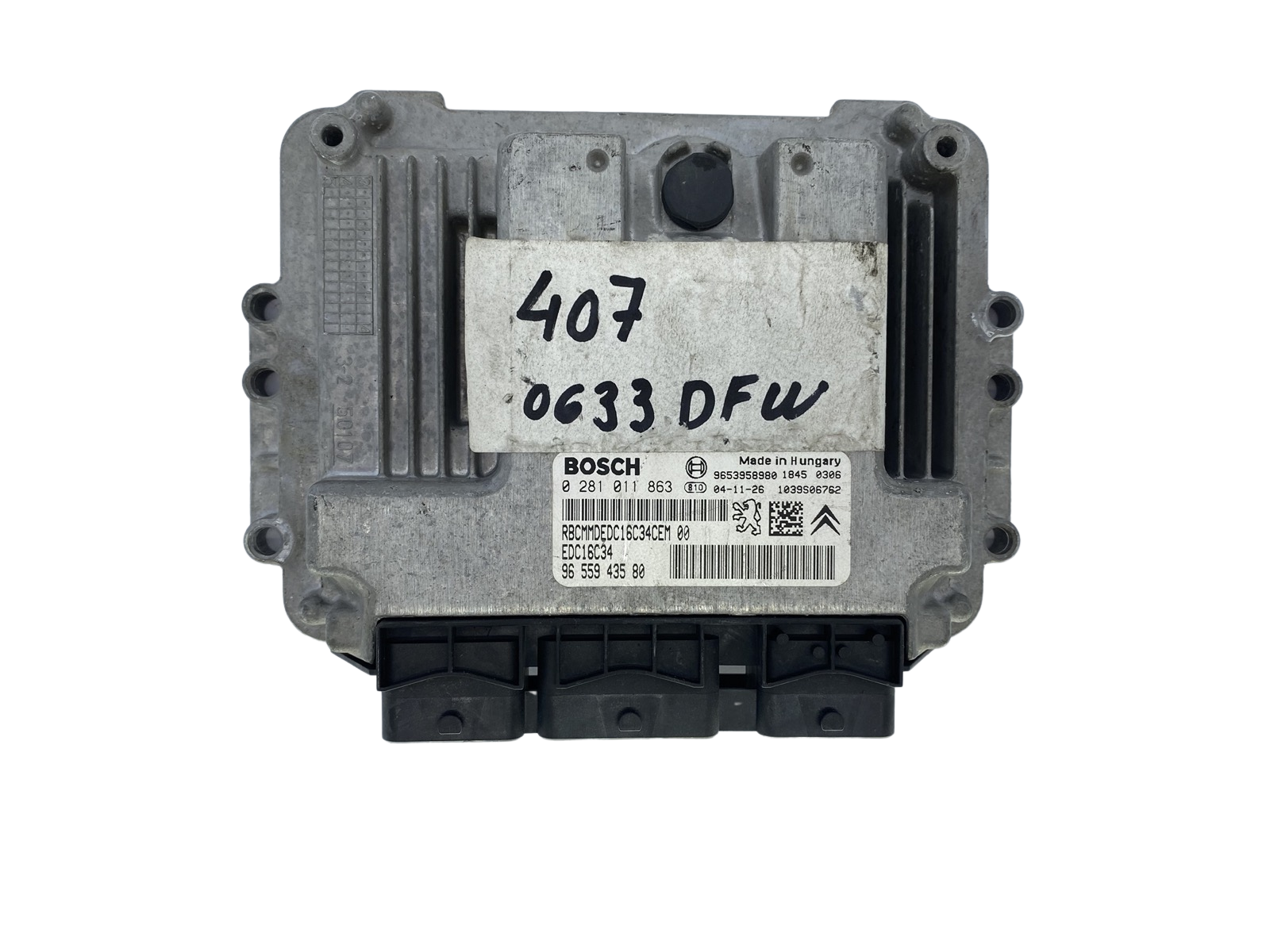 Steuergerät 0281011863 9653958980 9655943580 PSA Bosch 52336 main product photo