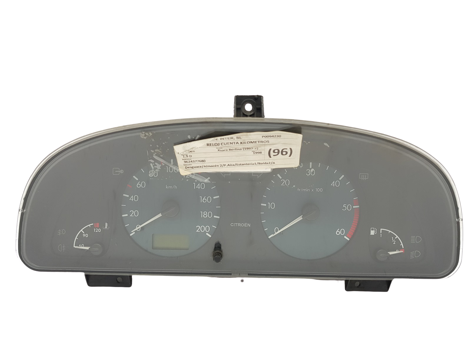 Tacho Kombiinstrument Citroen Xsara 9624377680 main product photo