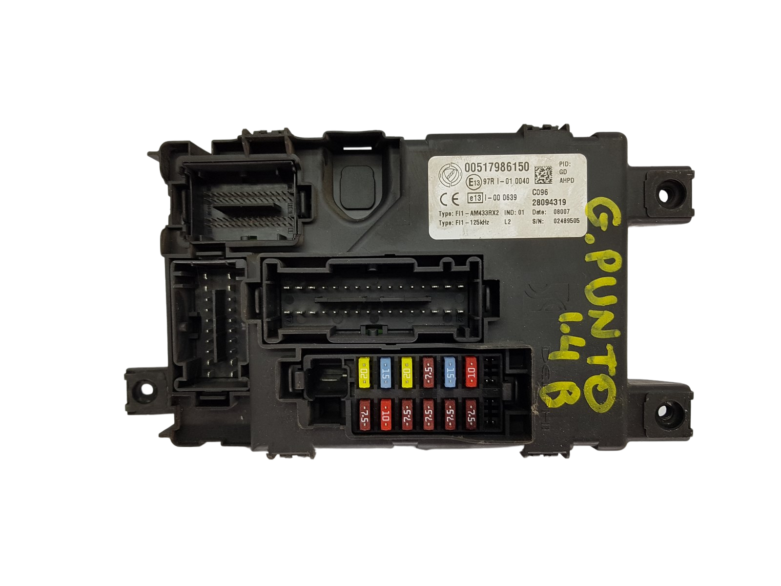 Sicherungskasten Relaiskasten Fiat 00517986150 28094319 97RI-010040 Delphi main product photo