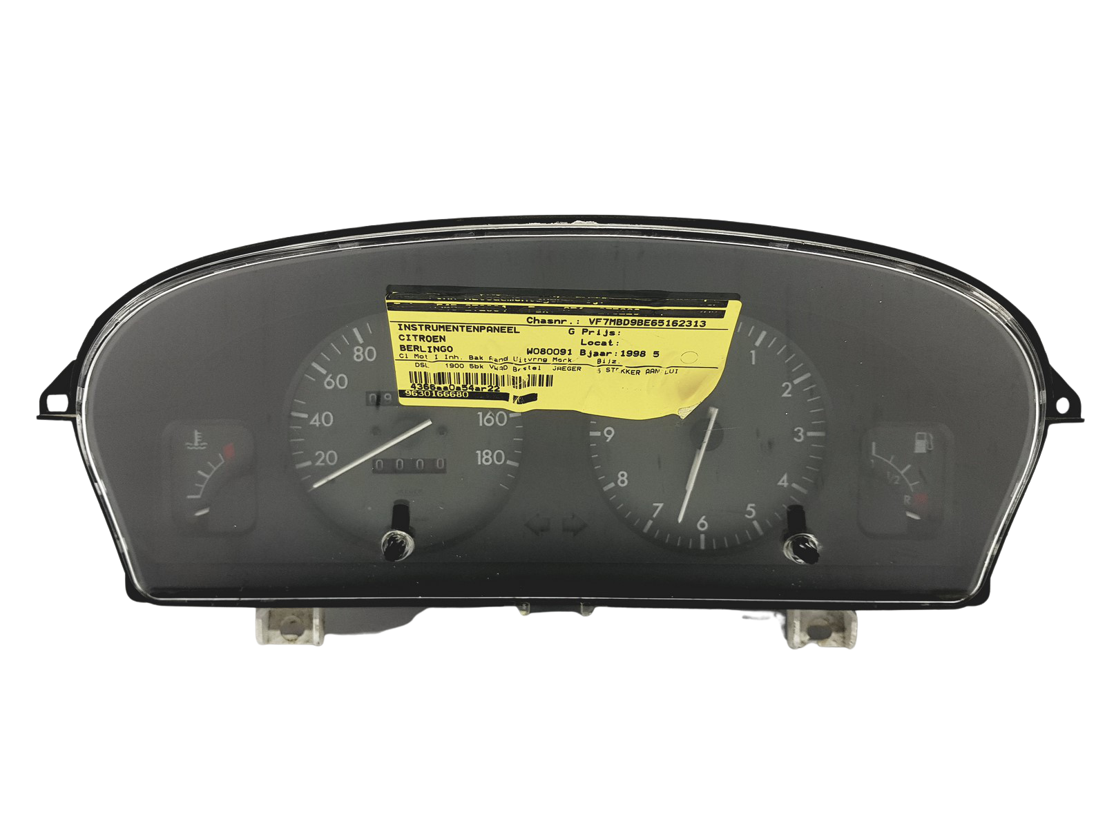 Tacho Kombiinstrument Berlingo 1 Partner 1 9630166680 PSA 49602 main product photo