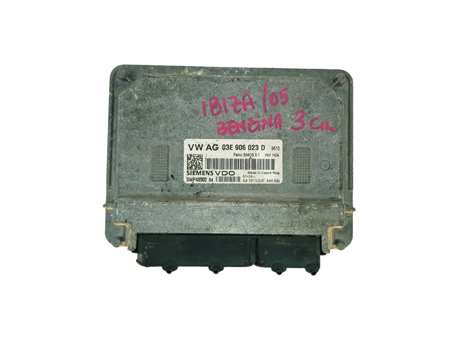 Steuergerät 03E906023D 5WP40502 04 VW Seat Siemens 32944 main product photo