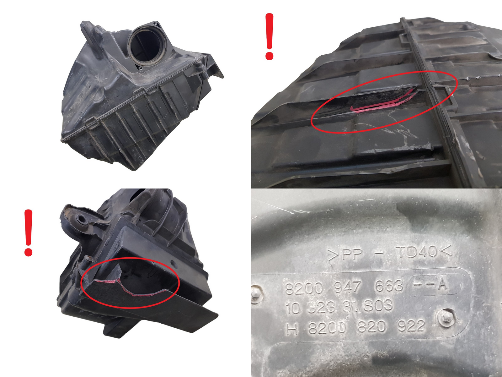 Luftfiltergehäuse 8200947663 H8200820922 1.5 DCI Renault Megane 3 main product photo