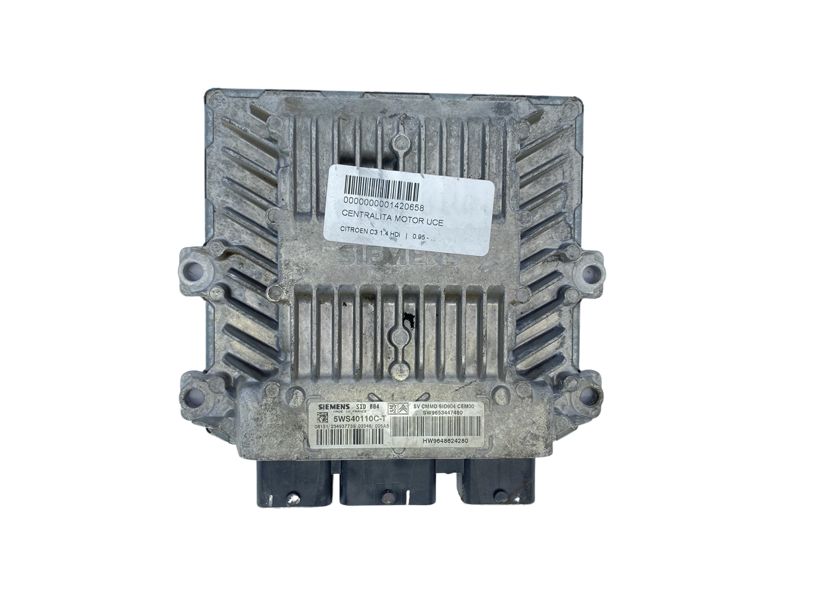 Steuergerät 9653447480 9648624280 5WS40110C-T PSA Siemens 60391 main product photo