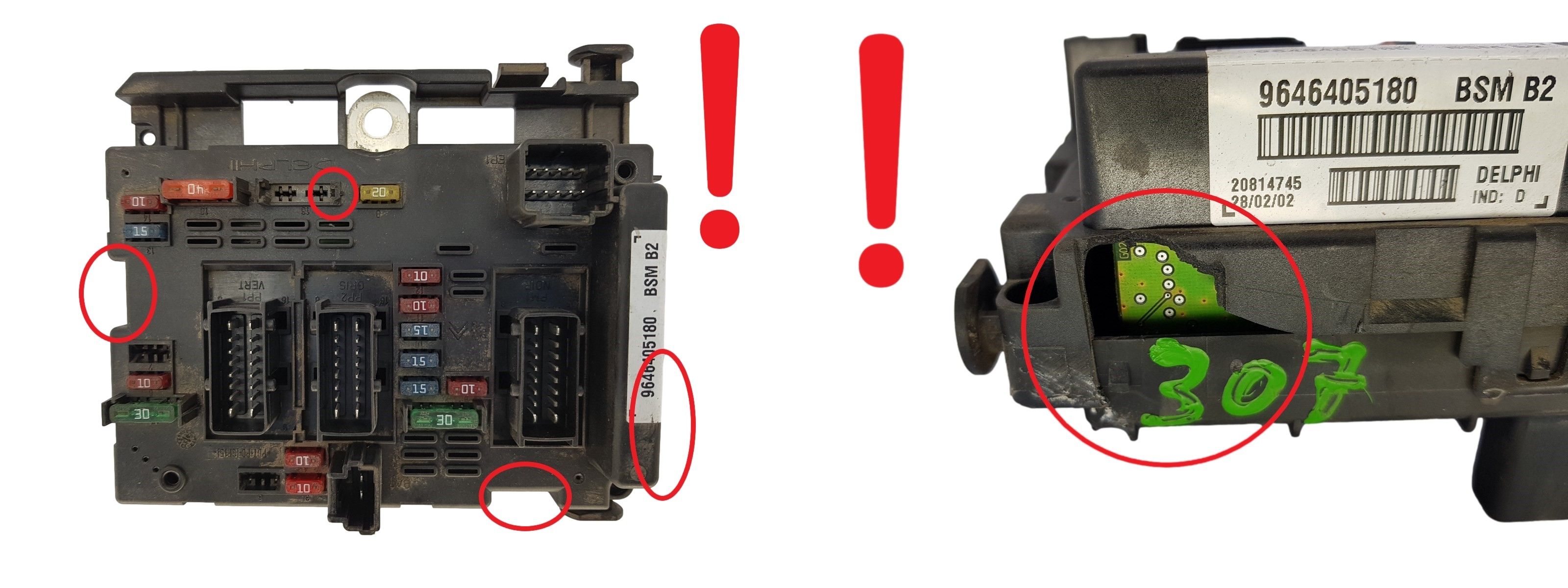 Steuergerät BSM B2 9646405180 PSA Delphi 1457 main product photo
