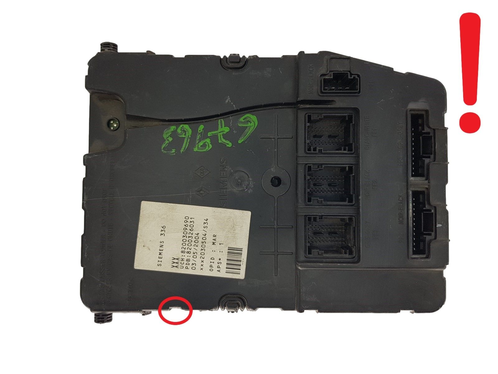 Steuergerät UCH X84 N2 8200309690 S118400220D Renault Siemens 1749 main product photo