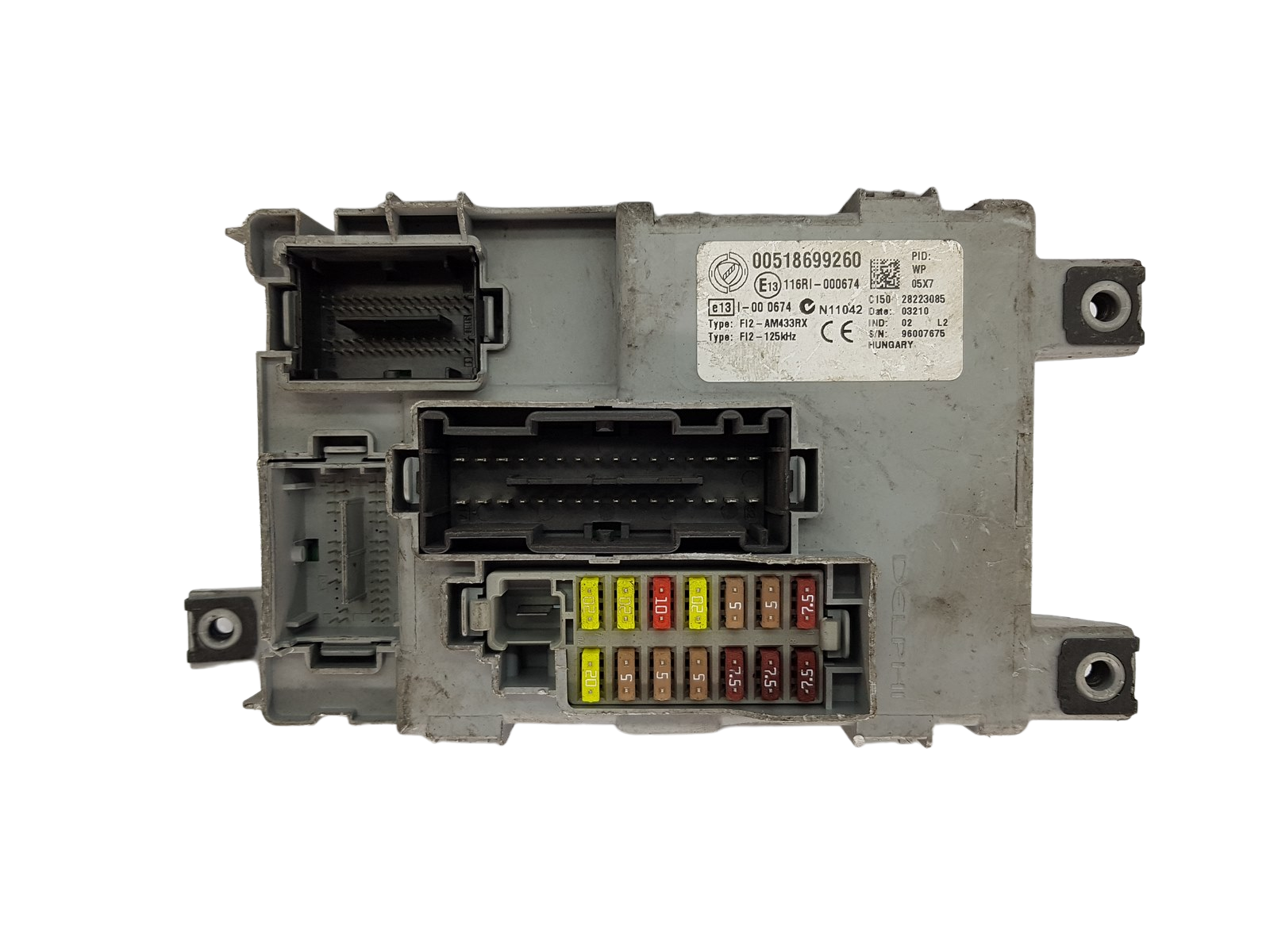 Steuergerät BSI Fiat 00518699260 28223085 Delphi main product photo