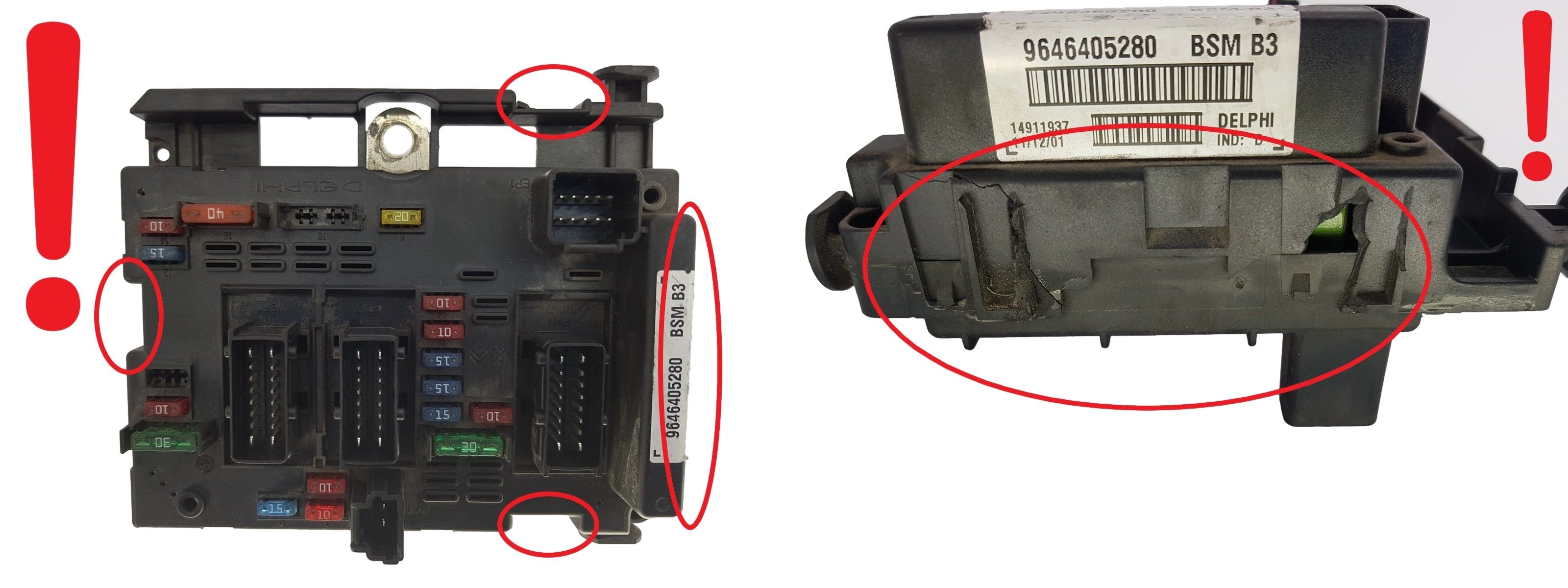 Steuergerät BSM B3 9646405280 PSA Delphi 1358 main product photo