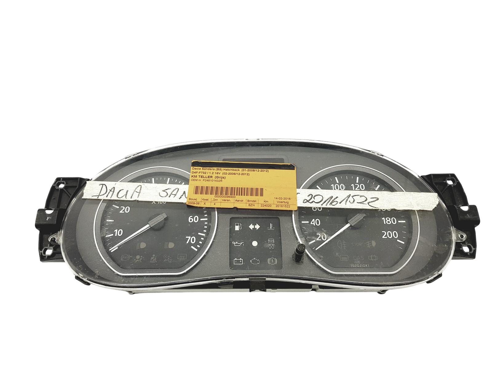 Tacho Kombiinstrument Dacia Sandero 248101432R 52623 main product photo
