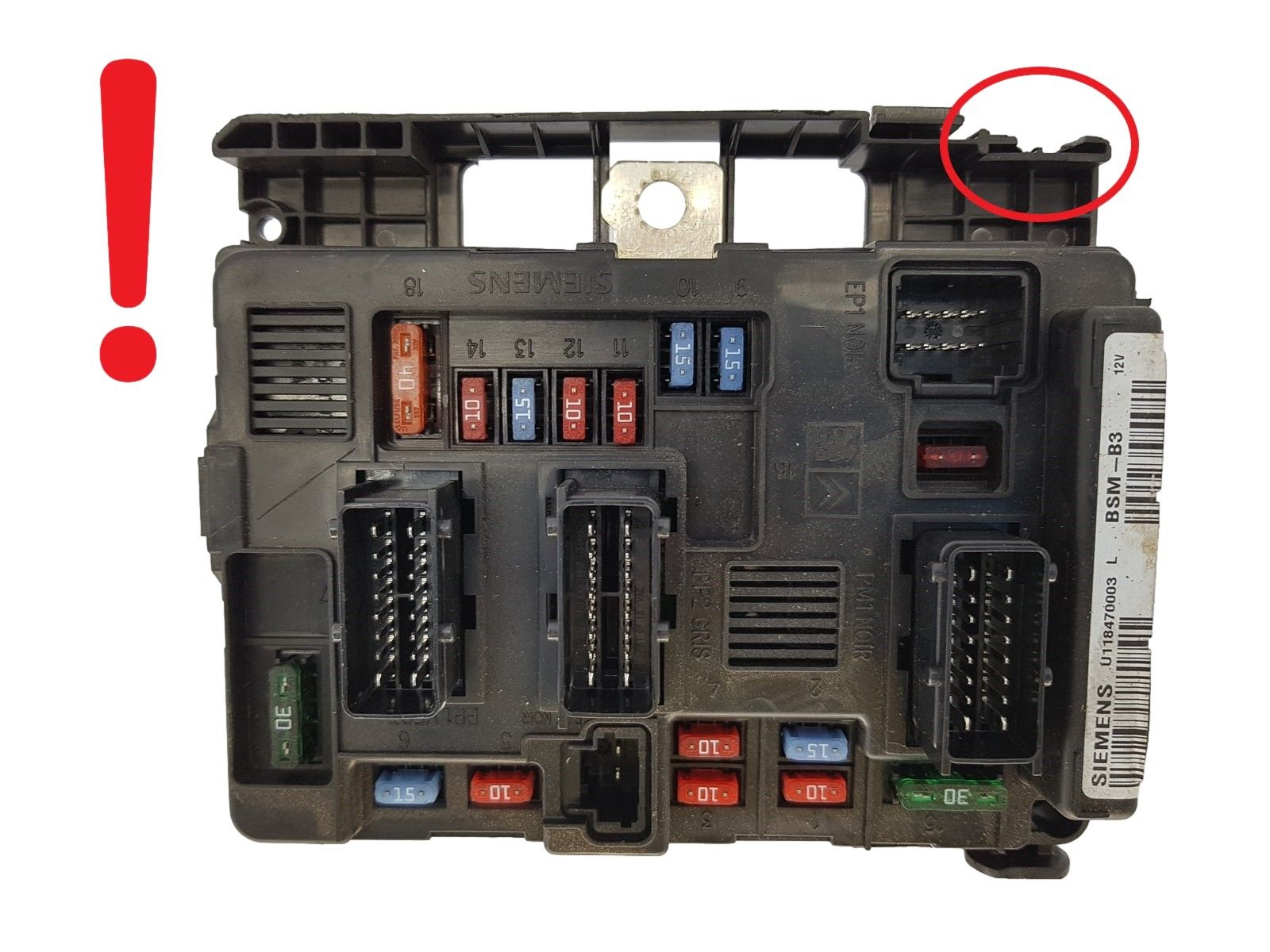 Steuergerät BSM-B3 9650618480 U118470003L PSA Siemens 1498 main product photo