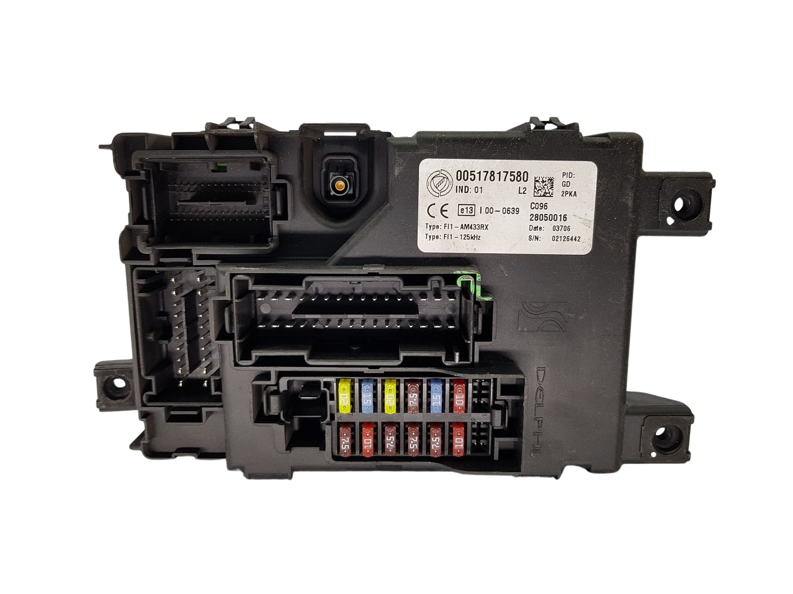 Sicherungskasten Relaiskasten Fiat 00517817580 28050016 Delphi 20175 main product photo